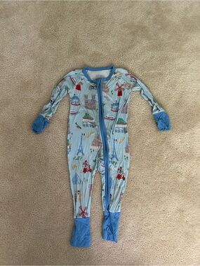Little Sleepies Paris Print One-Piece Footie